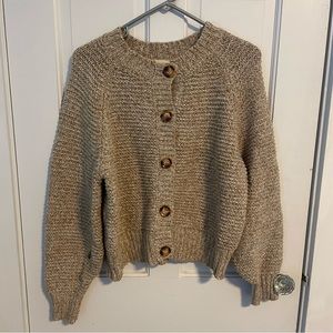 Brown Button Up Sweater